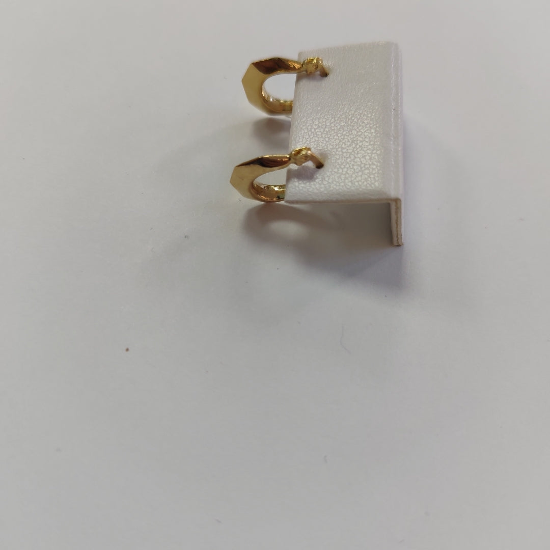 ARETES TEJIDO ARRACADA FACETADA 14K 1.3 GR (NUEVO)
