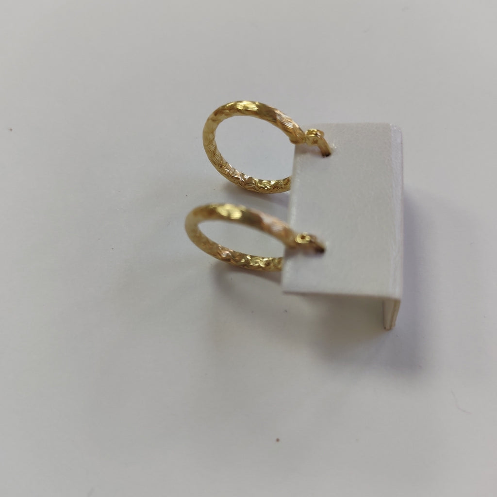 ARETES ARRACADAS LABRADAS 14K 2 GR (NUEVO)