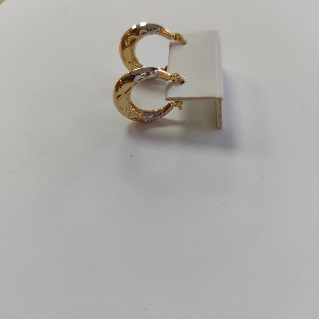 ARETES ARRACADAS COMBINADAS CON INFINITO 14K 2.3 GR (NUEVO)
