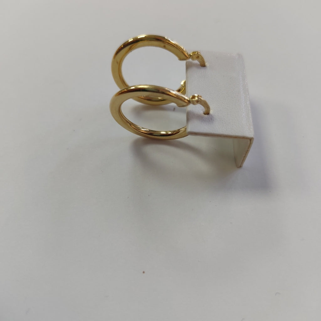ARETES TEJIDO ARRACADA LISA 14K 2.1 GR (NUEVO)