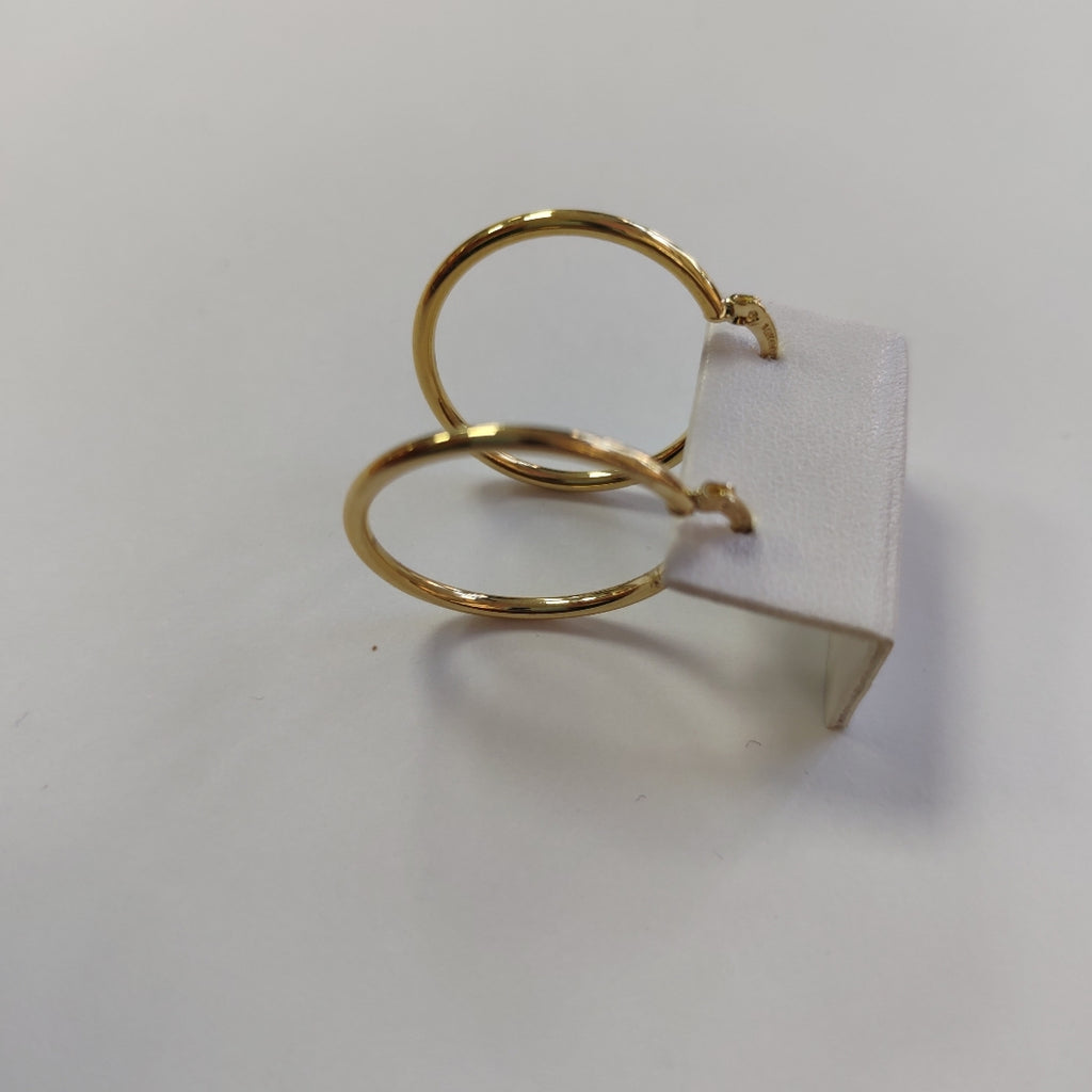 ARETES TEJIDO ARRACADAS LISAS 14K 1.5 GR (NUEVO)