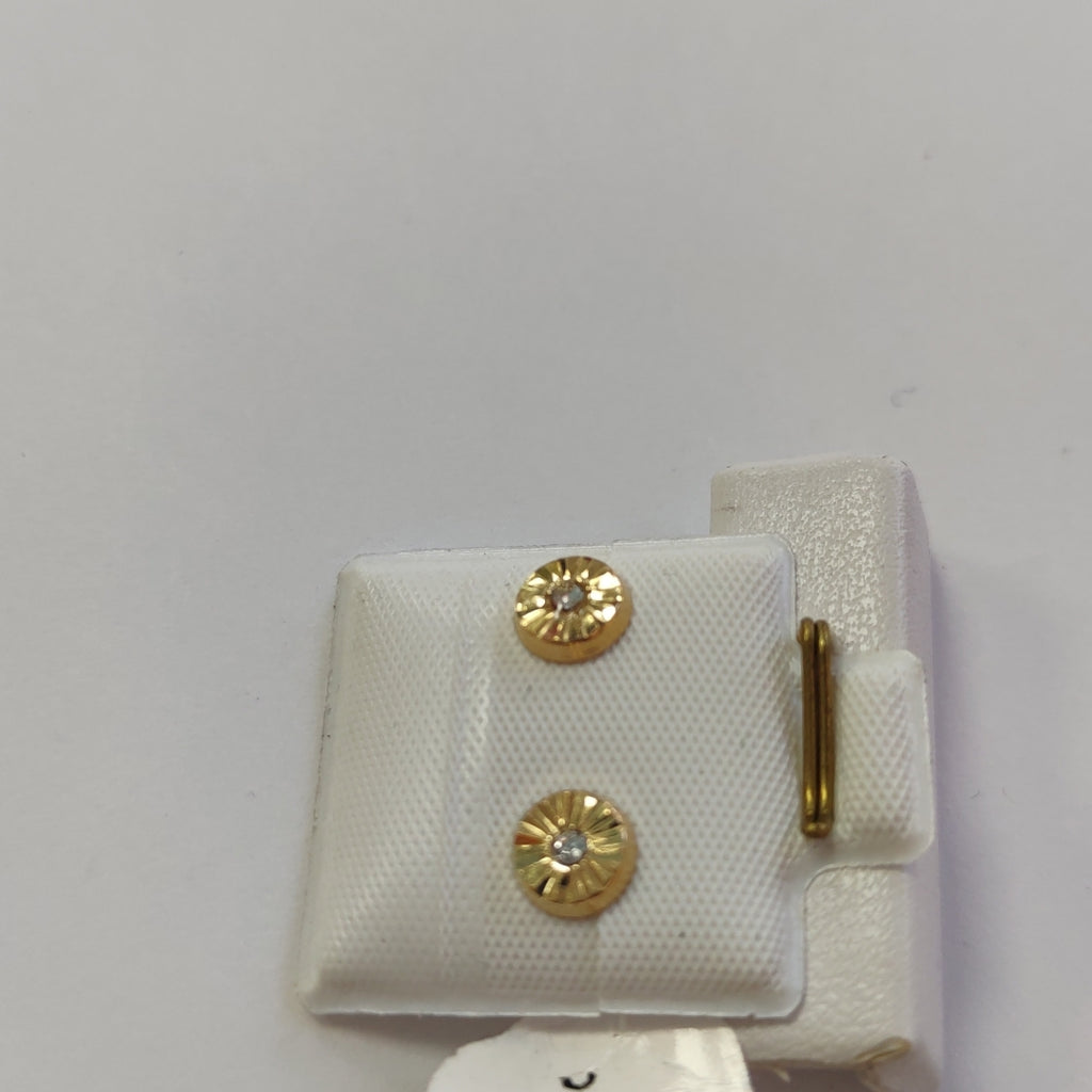 BROQUELES BROQUEL FIG BOTON C CIRCONIA 14K 0.2916 GR (NUEVO)