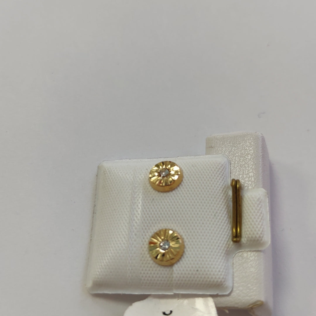 BROQUELES BROQUEL FIG BOTON C CIRCONIA 14K 0.2916 GR (NUEVO)
