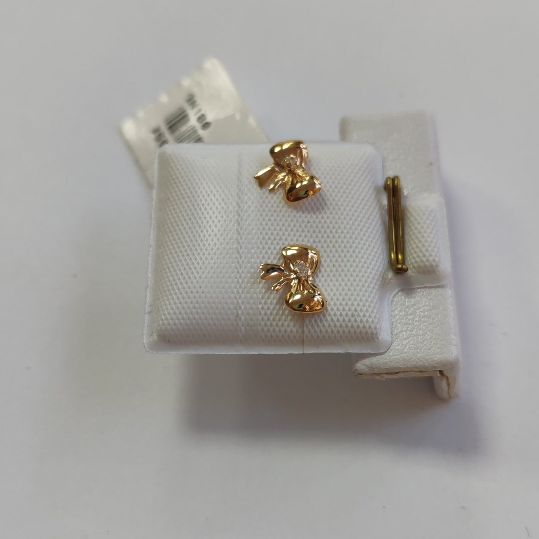 BROQUELES BROQUEL FIG MOÑO C CIRCONIA 14K 0.2441 GR (NUEVO)