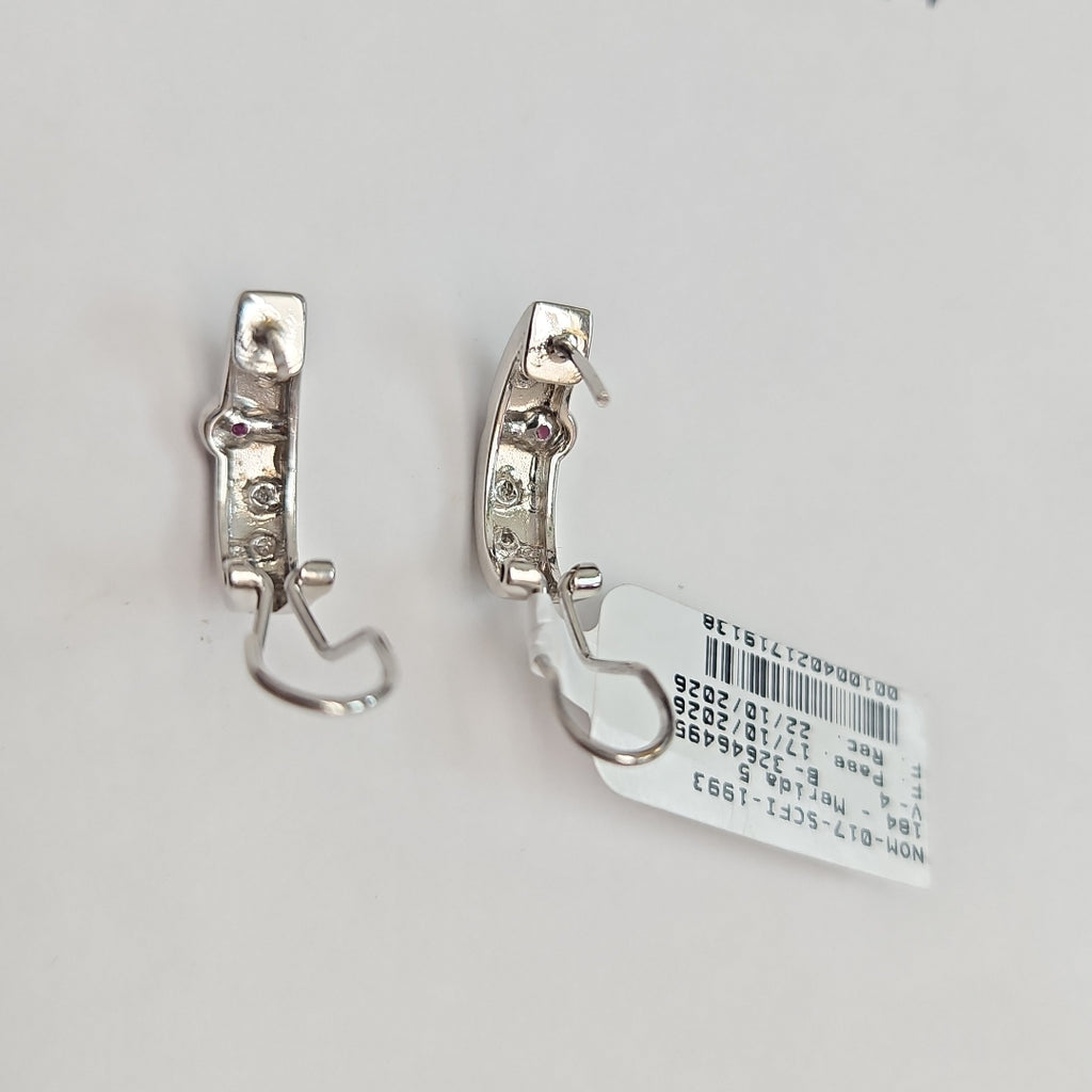 ARETES PAR ORO BLANCO 10 K 5,20 GRMS (SEMINUEVO)