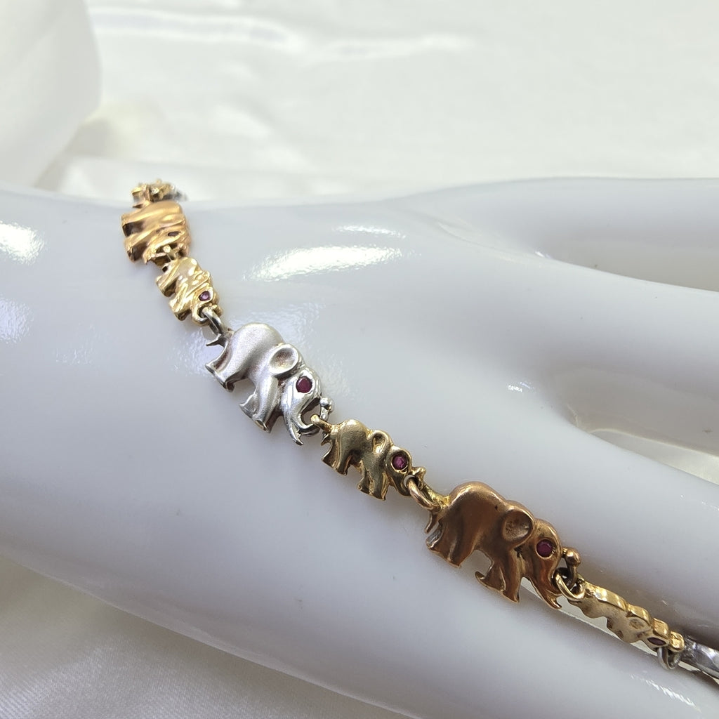 PULSERA ORO COMBINADO 14 K 9 GRMS (SEMINUEVO)