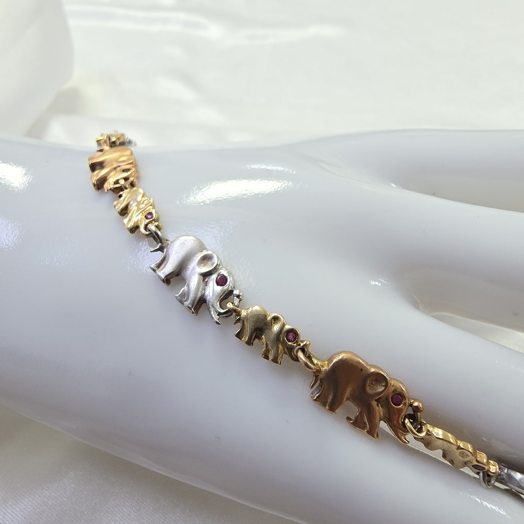PULSERA ORO COMBINADO 14 K 9 GRMS (SEMINUEVO)