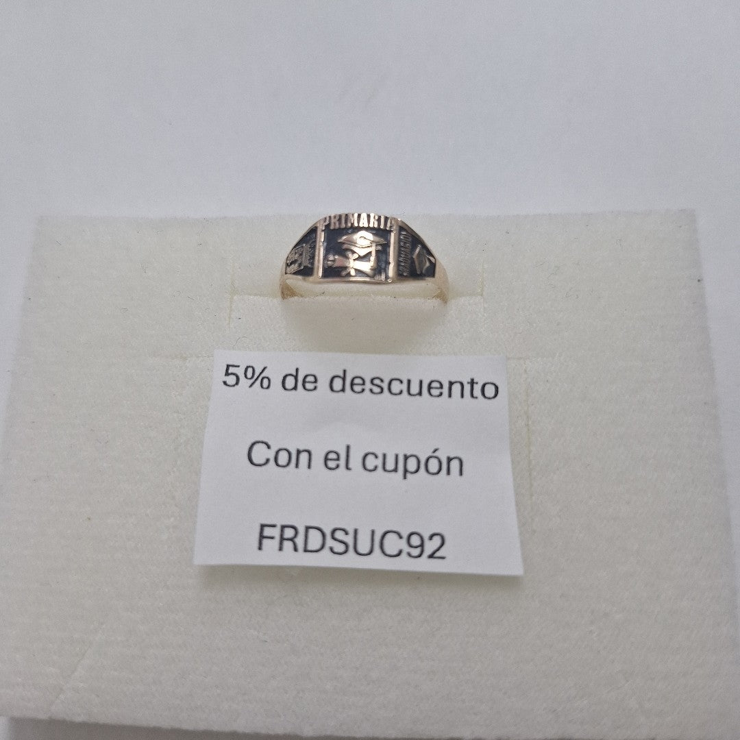 ANILLO DE GRADUACIÓN ORO 8 K 1.3 GRMS (SEMINUEVO)