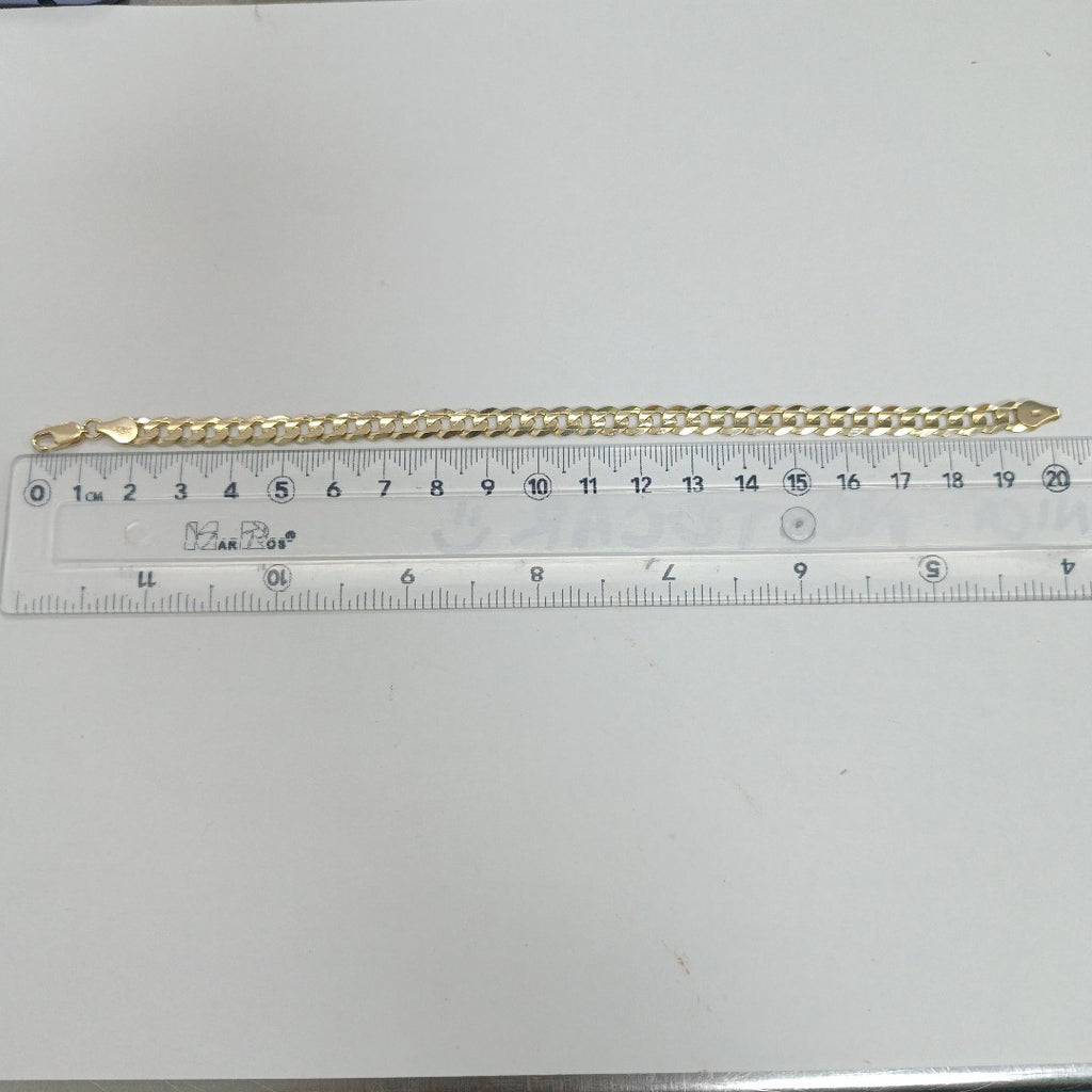 PULSERA TEJIDO BARBADA 14K 18CM 10.1GR CD15020 (NUEVO)