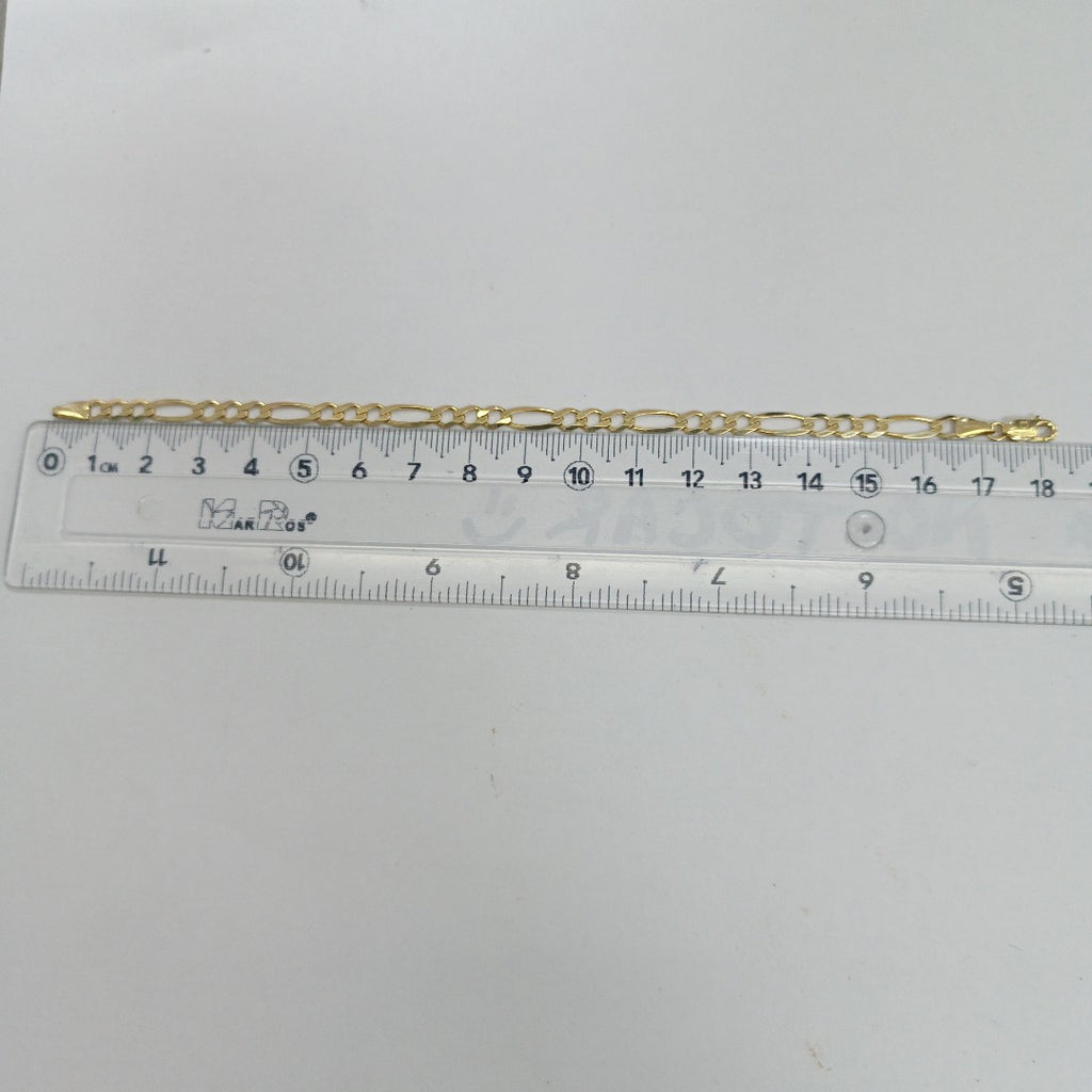 PULSERAS DAMA 3X1 AMARILLA ORO 14K 4.1 (NUEVO)