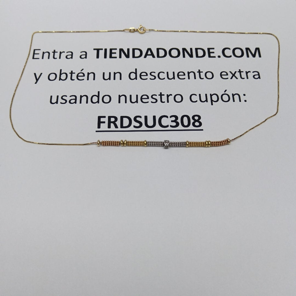 GARGANTILLA ORO, RODIADO 10 K 3.5 GRMS (SEMINUEVO)