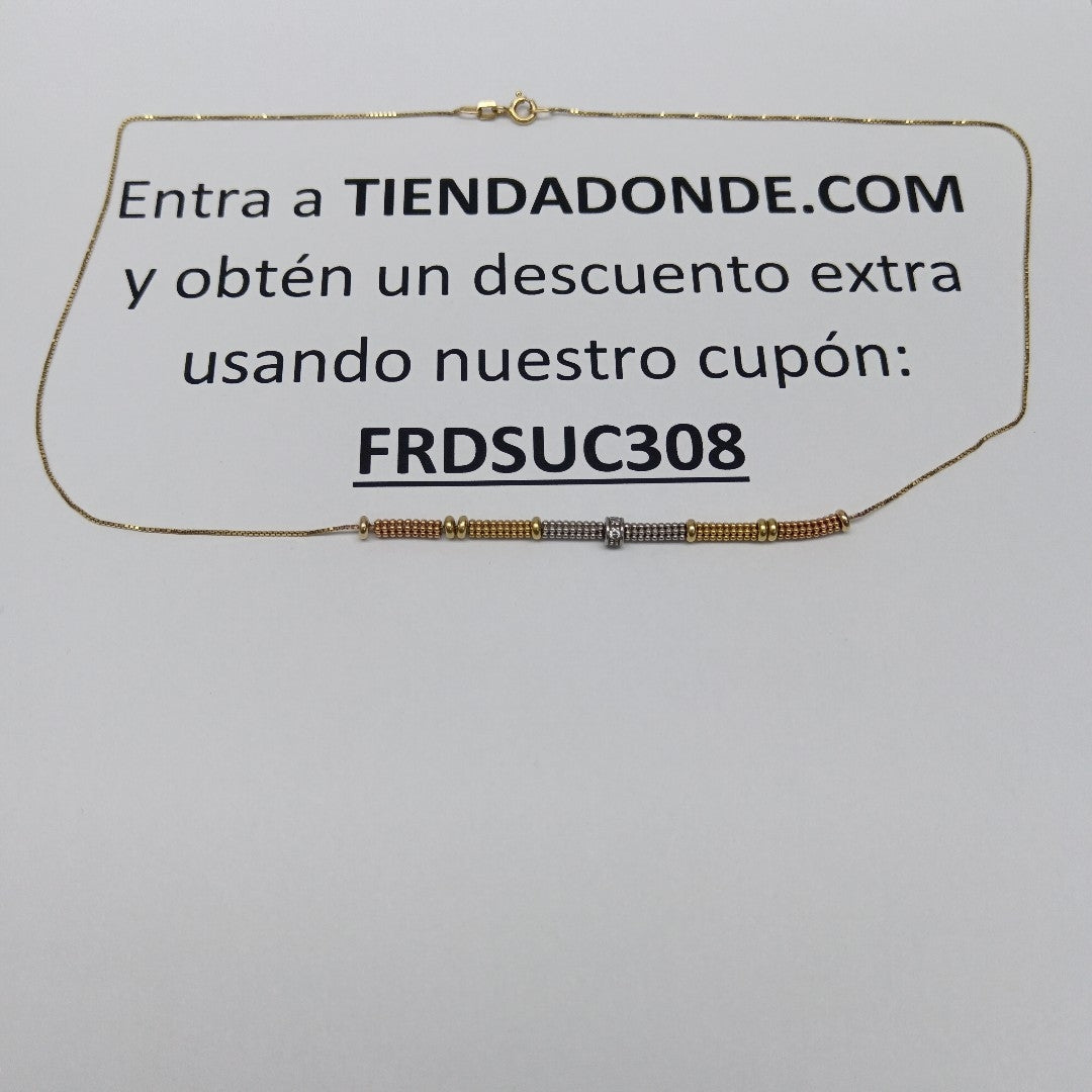 GARGANTILLA ORO, RODIADO 10 K 3.5 GRMS (SEMINUEVO)