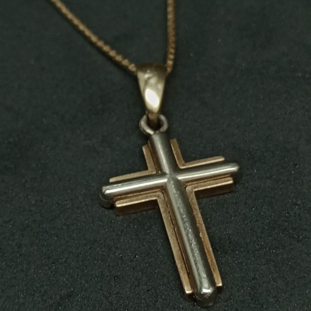 CADENA, CRUZ ORO 14 K 5.6 GRMS (SEMINUEVO)