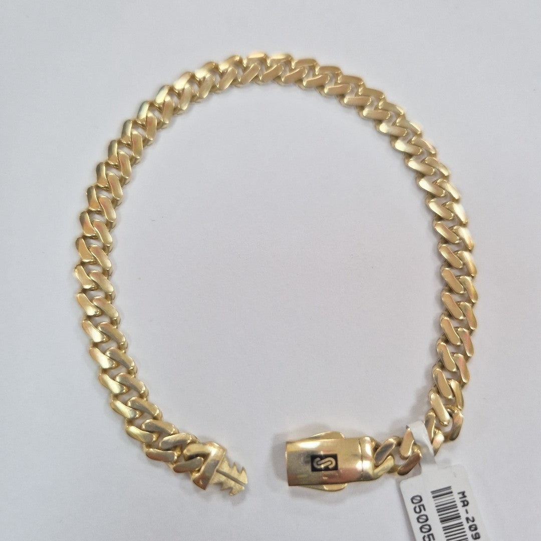 PULSERA CABALLERO MONACO ORO 14K 8 (NUEVO)