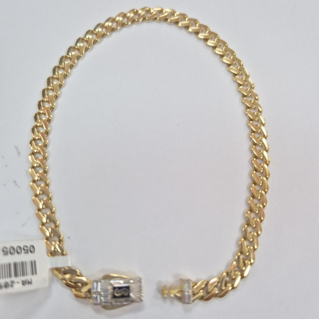 PULSERA CABALLERO MONACO ORO 14K 5.9 (NUEVO)