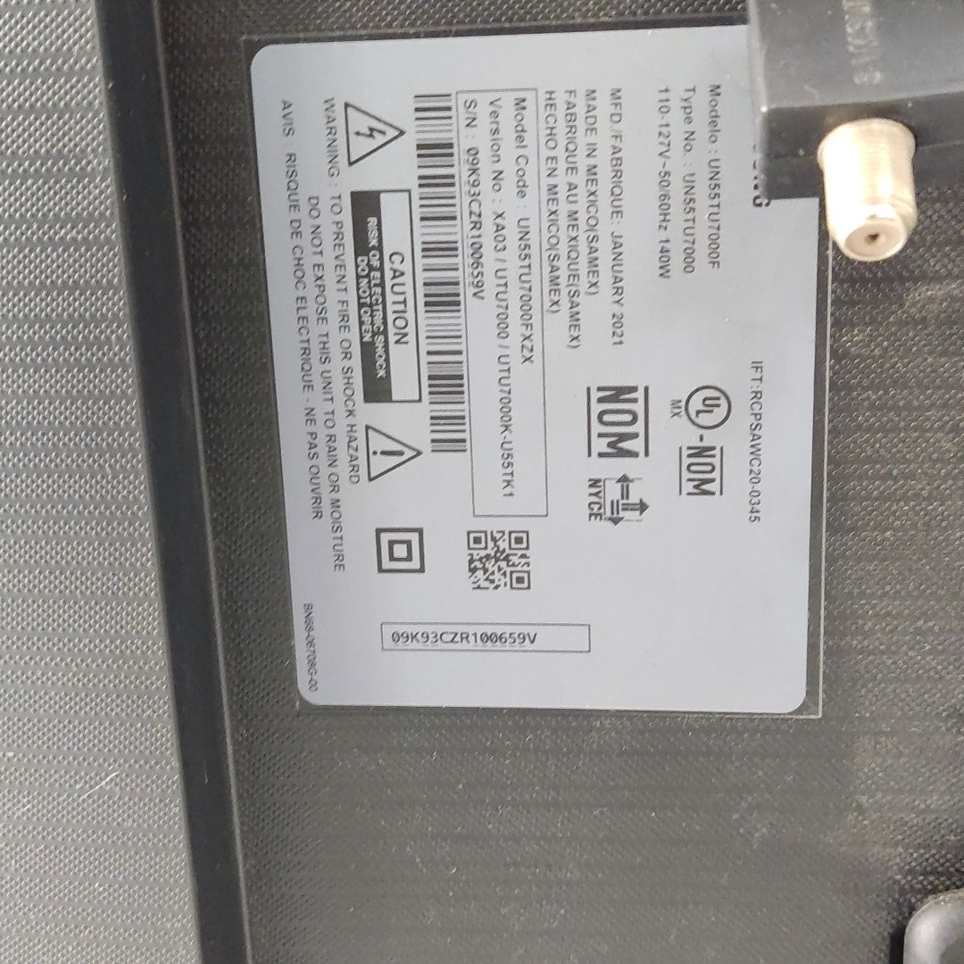 PANTALLA SAMSUNG UN55TU7000F (2021) 55" LED 4K (SEMINUEVO)