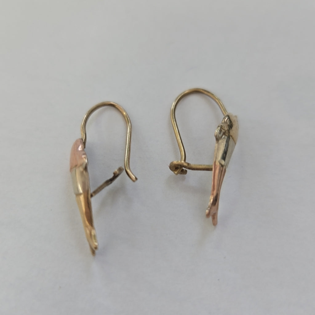 ARETES PAR ORO COMBINADO 10 K 1.1 GRMS (SEMINUEVO)