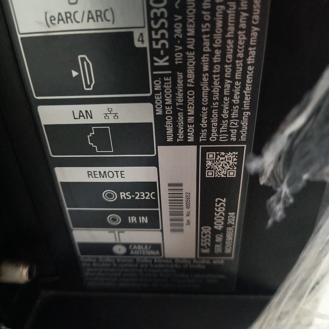 PANTALLA SONY K-55S30 (2024) 55" LED 4K (SEMINUEVO)