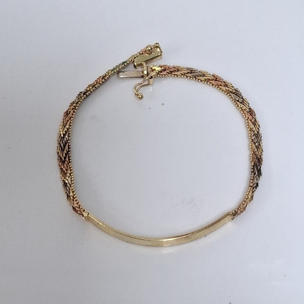ESCLAVA ORO COMBINADO 14 K 8.9 GRMS (SEMINUEVO)