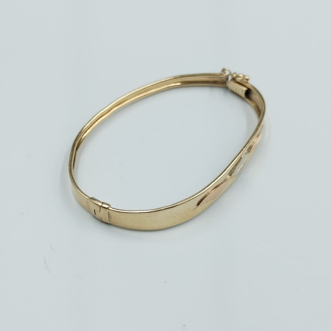 PULSERA RIGIDA ORO COMBINADO 14 K 9,90 GRMS (SEMINUEVO)