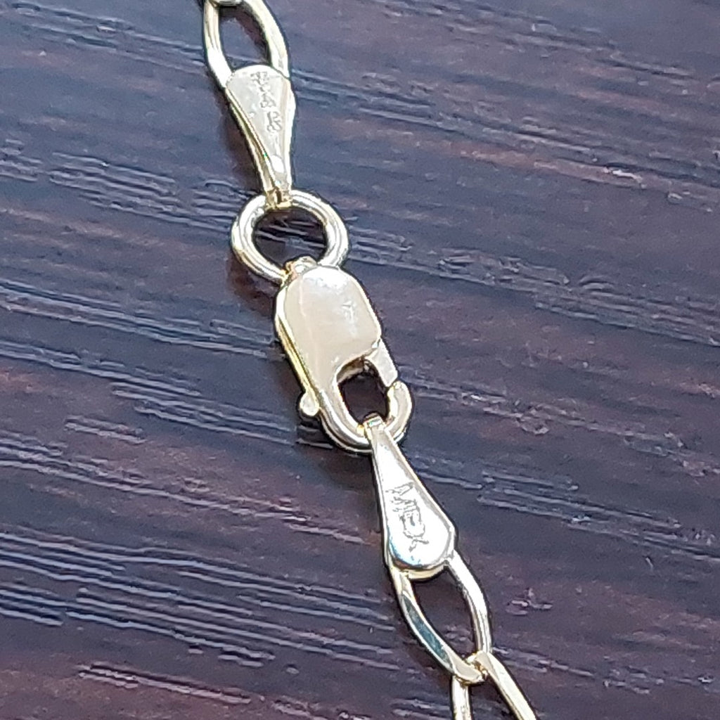 CADENA TEJIDO 3X1 DIAMANTADA 14K 60CM 5.2GR MPR060 (NUEVO)