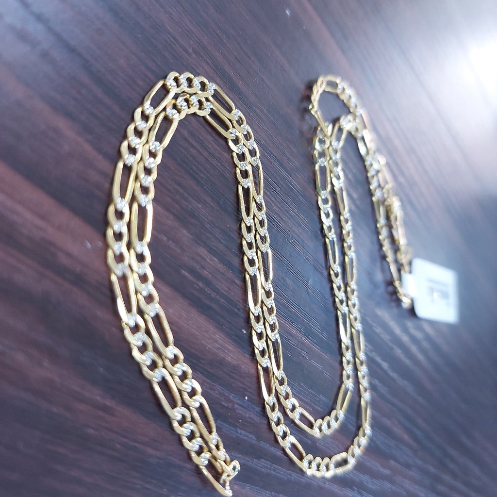 CADENA TEJIDO 3X1 DIAMANTADA 14K 60CM 8.8GR FDR08060 (NUEVO)