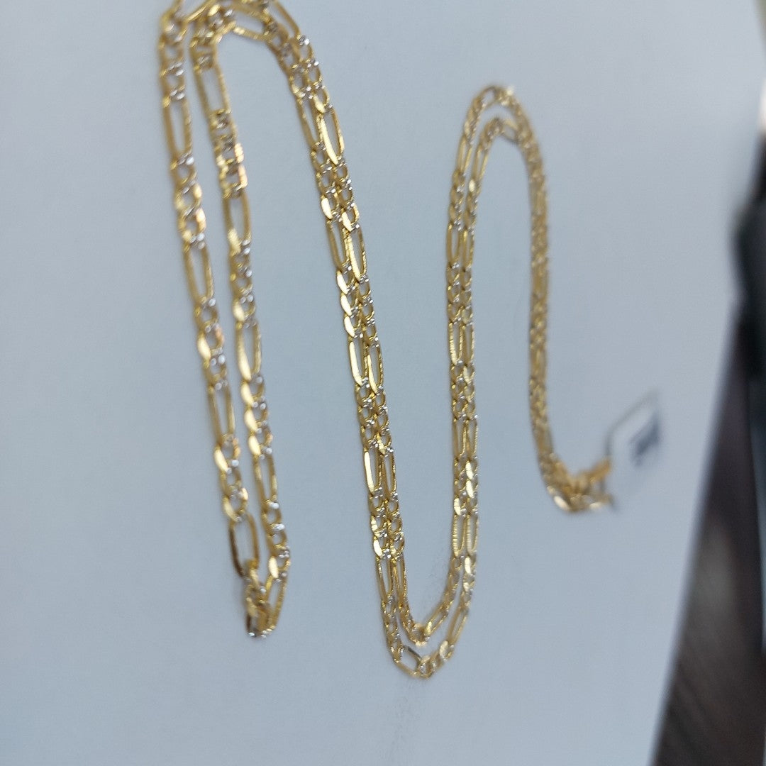 CADENA TEJIDO 3X1 DIAMANTADA 14K 60CM 5.2GR FPR06060 (NUEVO)
