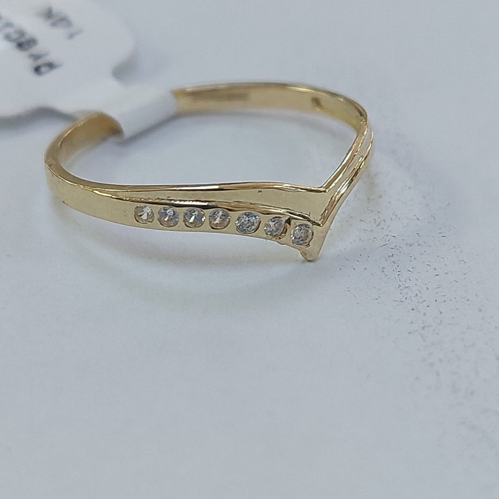 ANILLO CON CIRCONIAS 14K 7 TALLA 1 GR ET 03 (NUEVO)