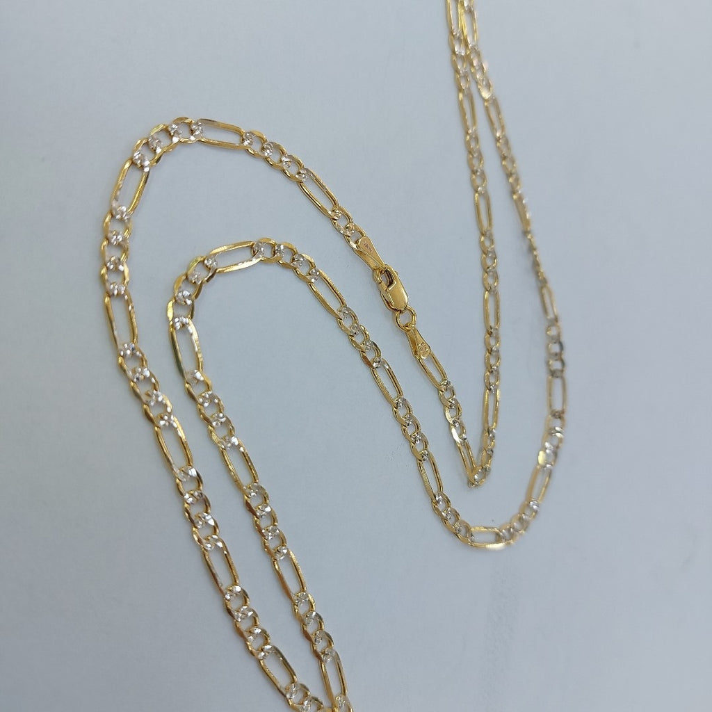 CADENA TEJIDO 3X1 DIAMANTADA 14K 55CM 7.6GR FPR080 (NUEVO)