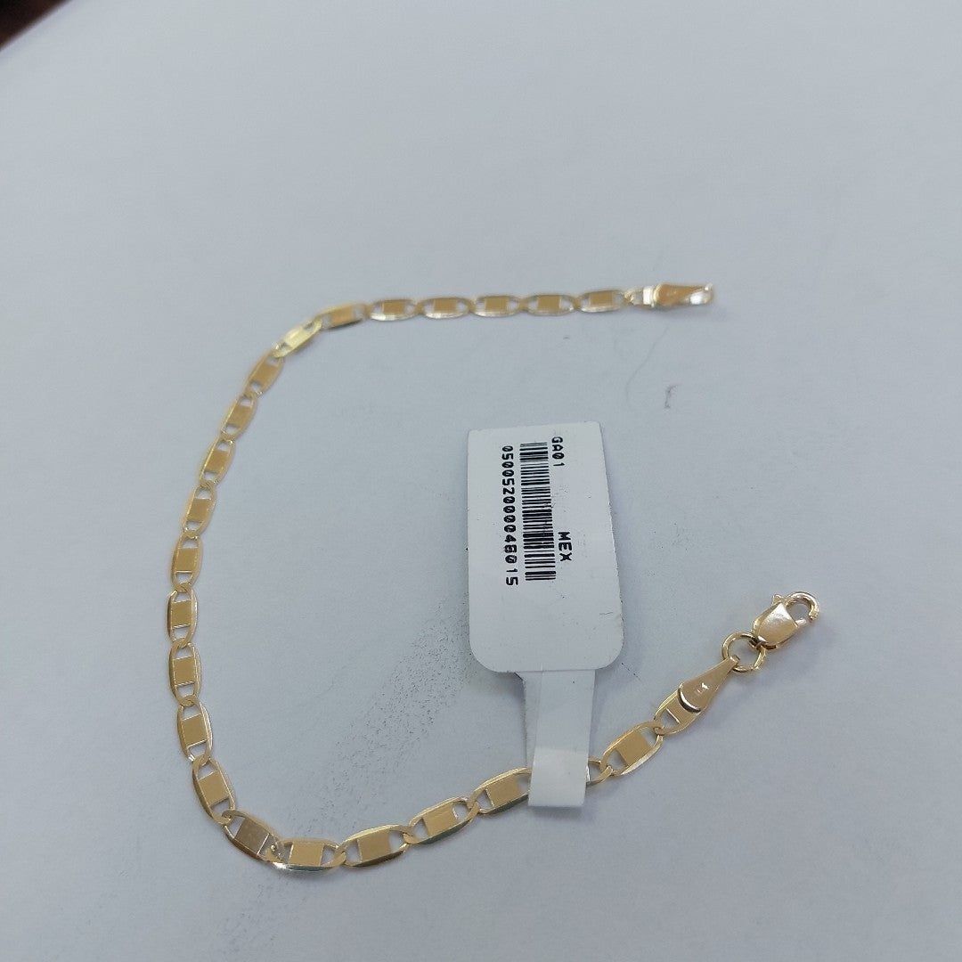 PULSERA TEJIDO GUCHI ESPEJO COMBINADO 10K 18CM 2.1GR GUCHIESPEJO060 (NUEVO)