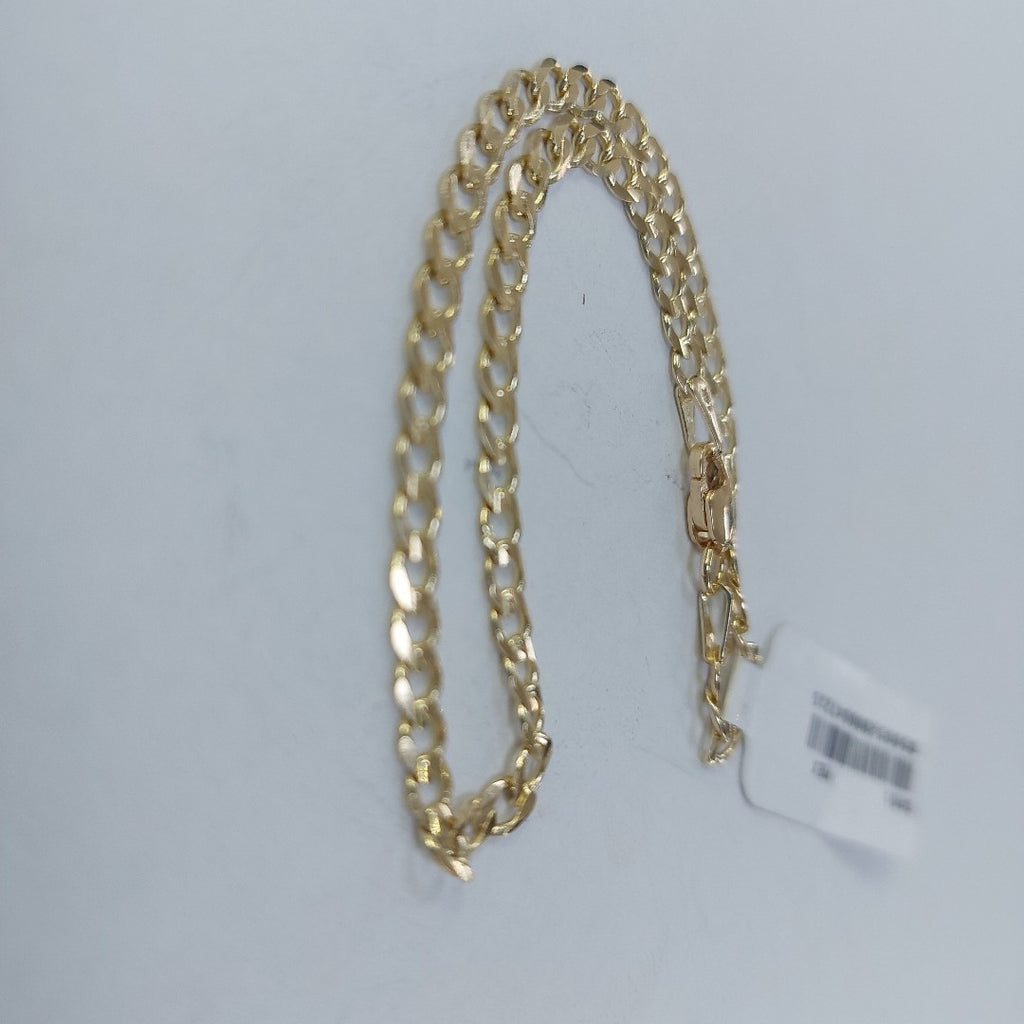 PULSERA TEJIDO BARBADA 14K 21CM 3.4GR BP08021 (NUEVO)
