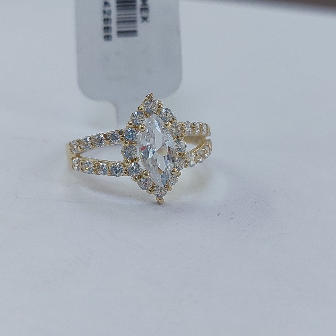ANILLO PIEDRA OVALO 14K 6.5 TALLA 2.1 GR ADP 69 (NUEVO)