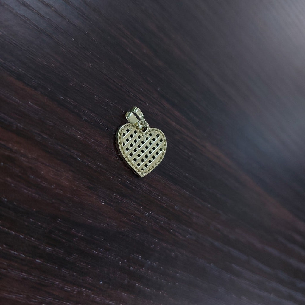 DIJE CORAZON CON CIRCONIAS 14K 1.2 GR DCR 04 (NUEVO)