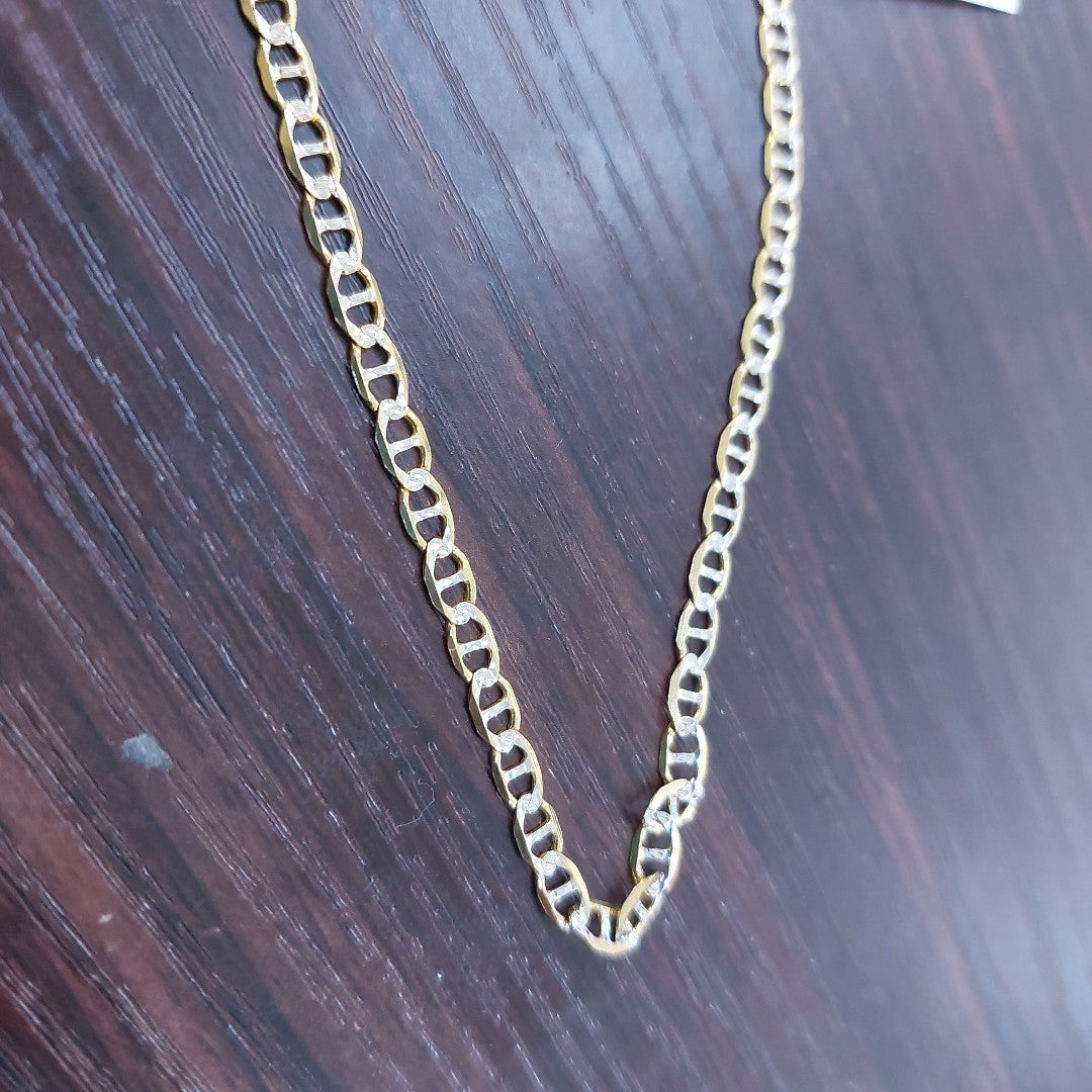 PULSERA TEJIDO GUCHI DIAMANTADA 14K 21CM 3.4GR MBR08021 (NUEVO)