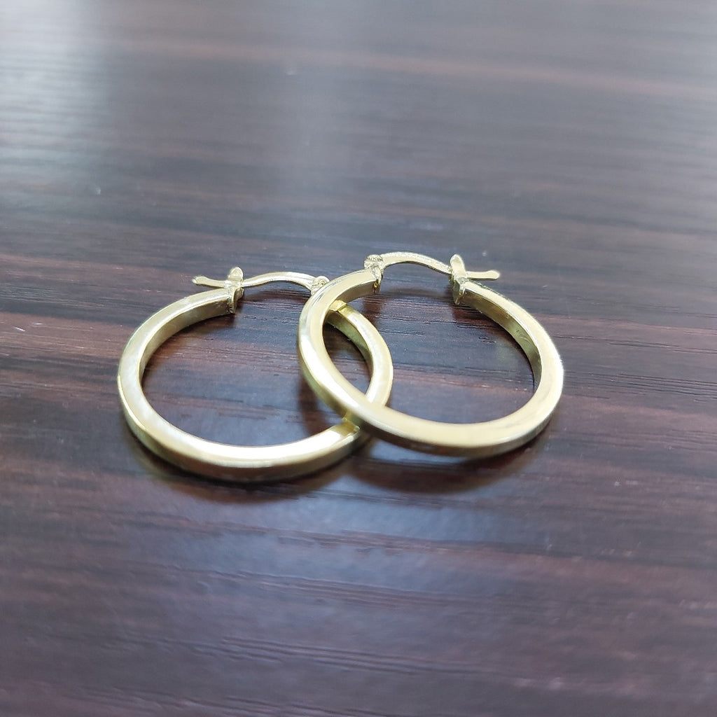ARETES ARRACADAS LISAS 14K 1.6 GR ECT2 V (NUEVO)