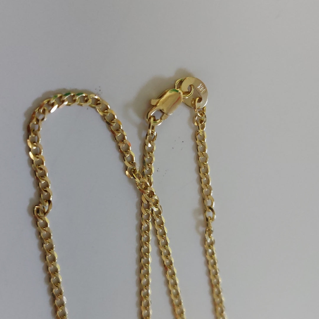 CADENA TEJIDO BARBADA 14K 55CM 4GR BP050 (NUEVO)