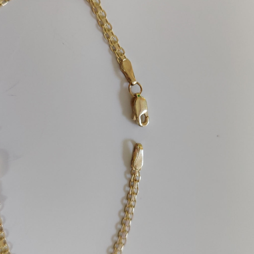 PULSERA ESPECIAL C CORAZON 14K 18 CM 2.6 GR (NUEVO)