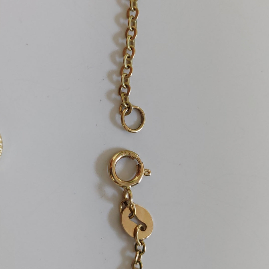 PULSERA TEJIDO ESPECIAL C FLOR 14K 18 CM 1.7 GR PLV13 (NUEVO)