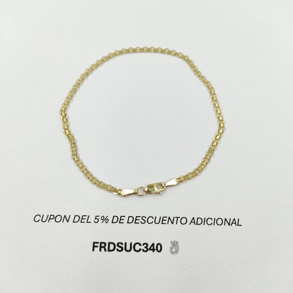 PULSERA TEJIDO CHINO 14K 21 CM 2.7 GR BISMARRK 21 (NUEVO)