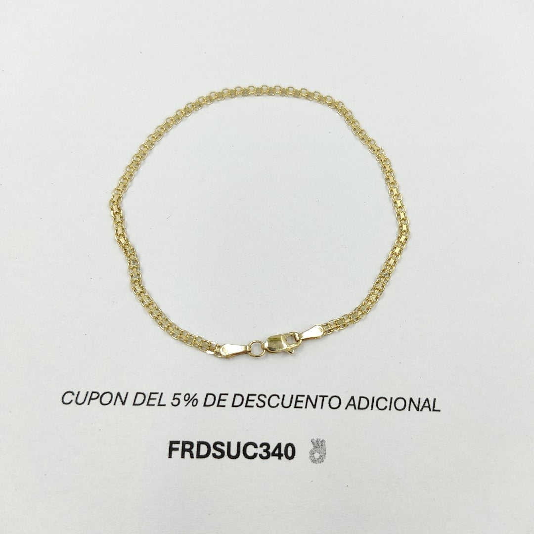 PULSERA TEJIDO CHINO 14K 21 CM 2.7 GR BISMARRK 21 (NUEVO)