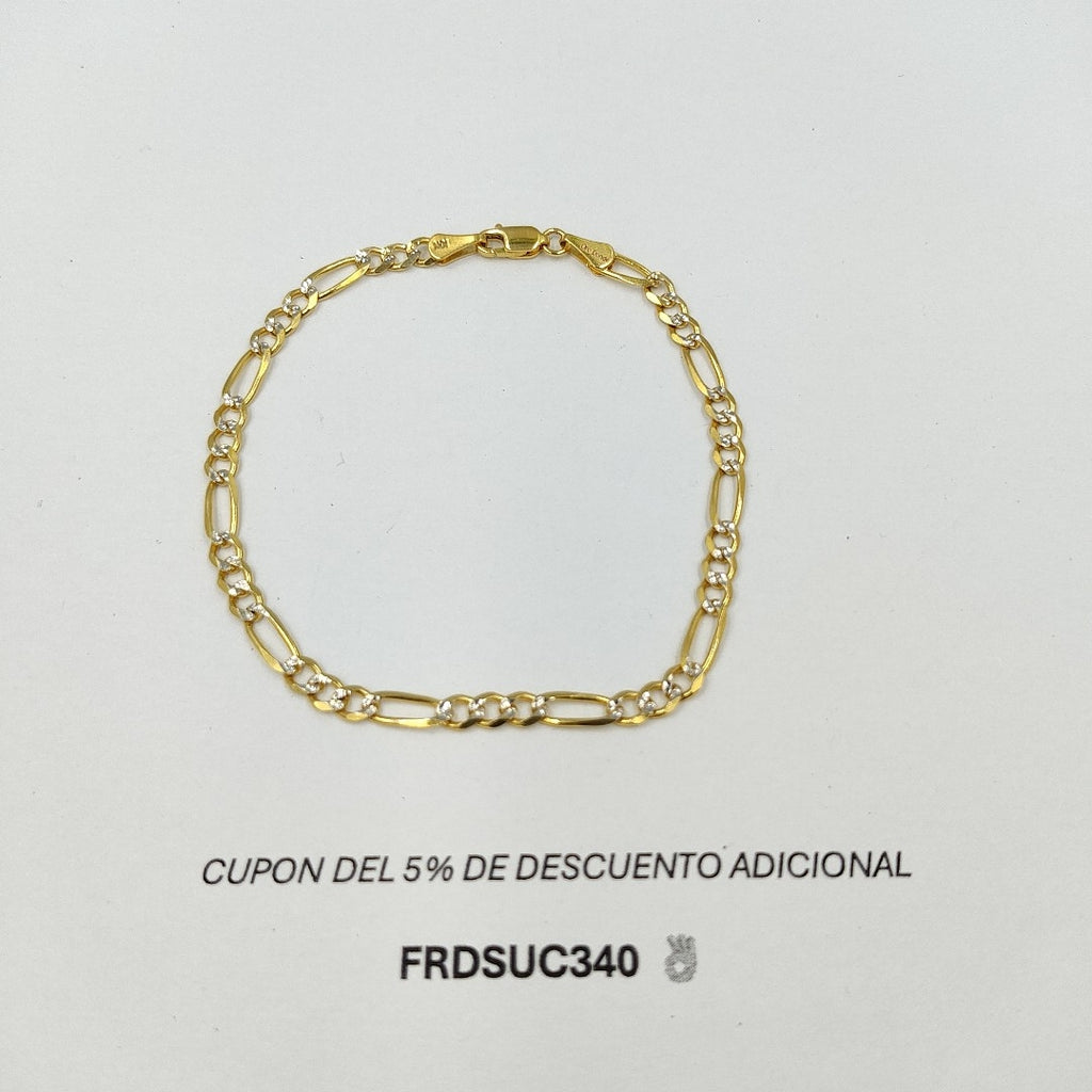 PULSERA 3X1 DIAMANTADO 10K 21 CM 4.8 GR (NUEVO)