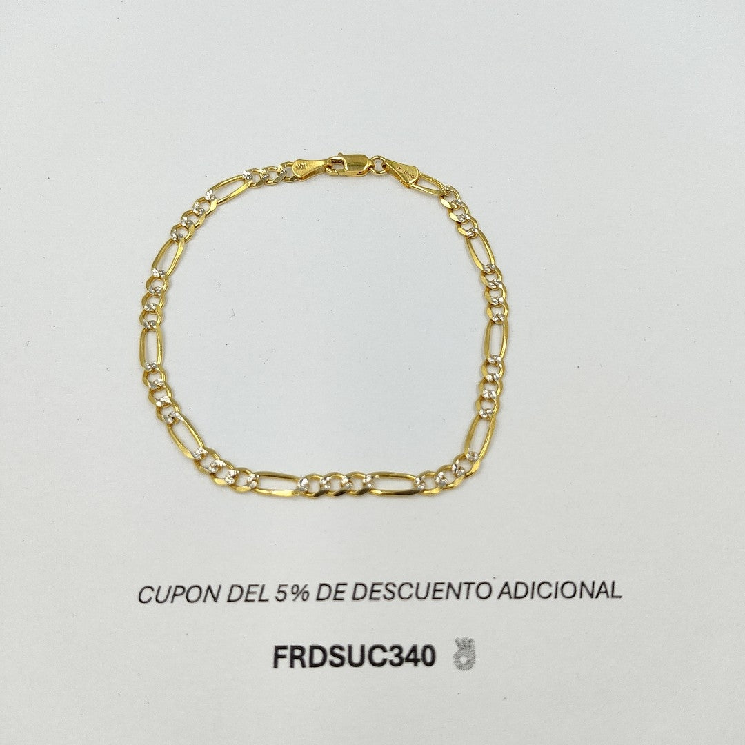 PULSERA 3X1 DIAMANTADO 10K 21 CM 4.8 GR (NUEVO)