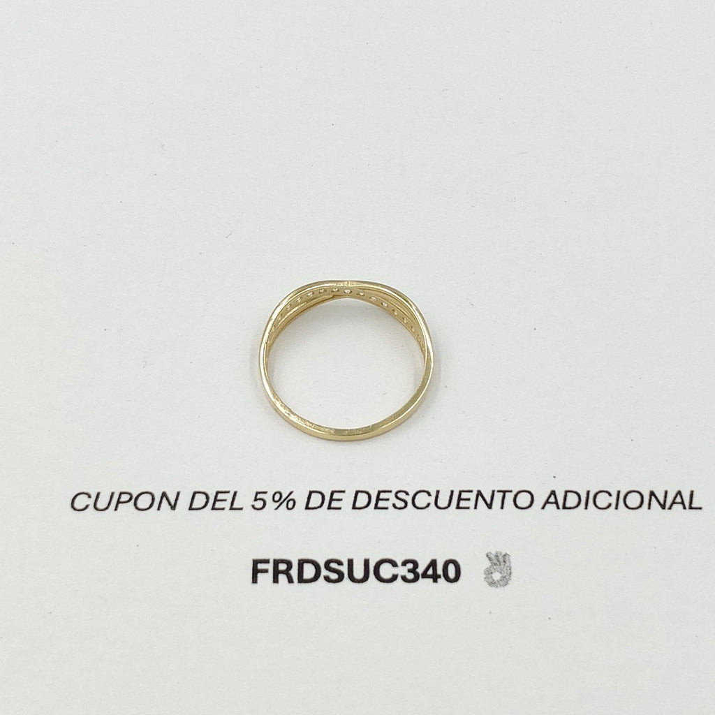 ANILLITO CON CIRCONIAS 14K 9 TALLA 1.9 GR ADR 153 (NUEVO)
