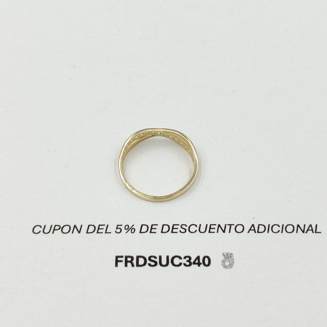 ANILLITO CON CIRCONIAS 14K 9 TALLA 1.9 GR ADR 153 (NUEVO)