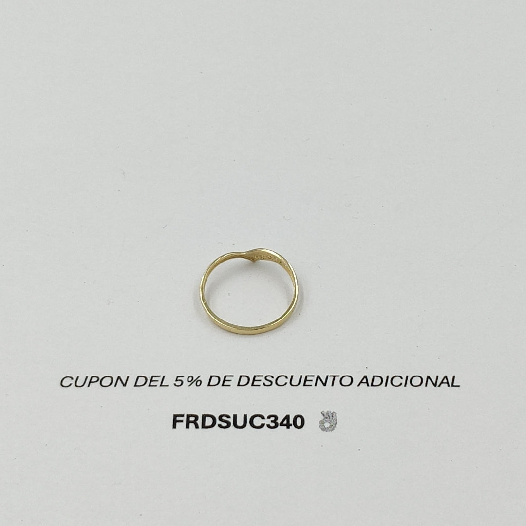 ANILLO CON CIRCONIAS 14K 7 TALLA 1 GR ET 03 (NUEVO)
