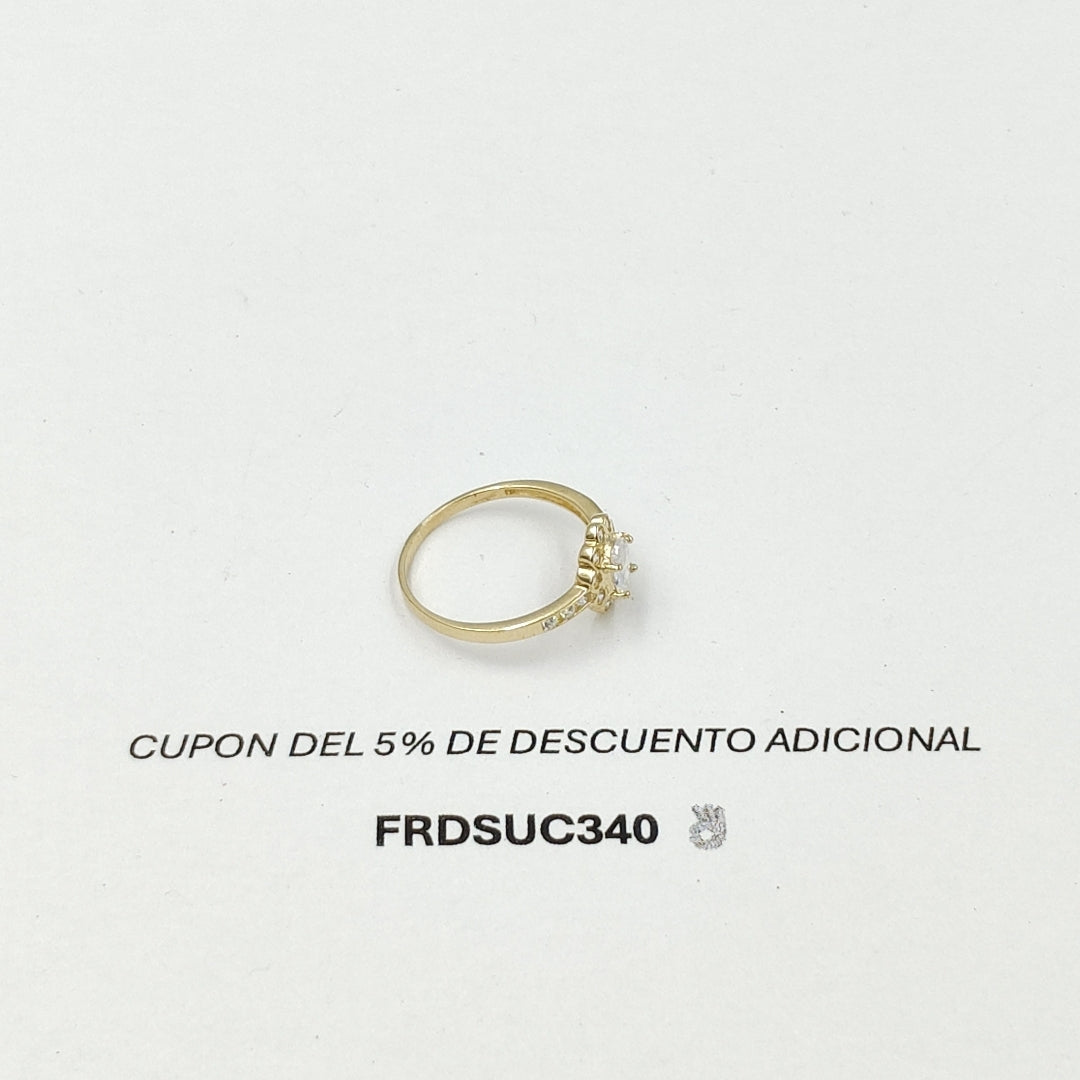 ANILLITO CON CIRCONIAS 14K 7 TALLA 1.6 GR ADP 60 (NUEVO)