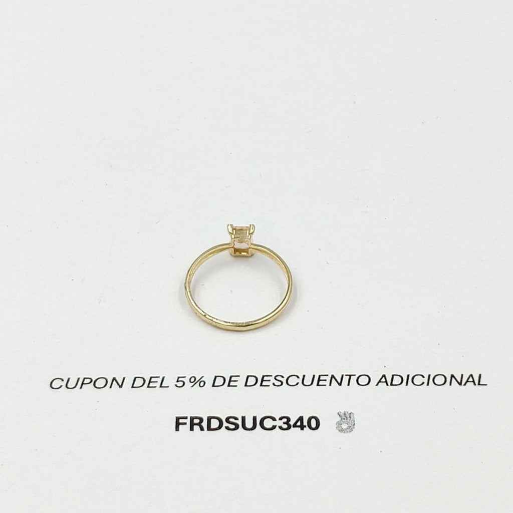 ANILLITO CON PIEDRA COLOR 14K 7 TALLA 1.2 GR ADR 119 (NUEVO)