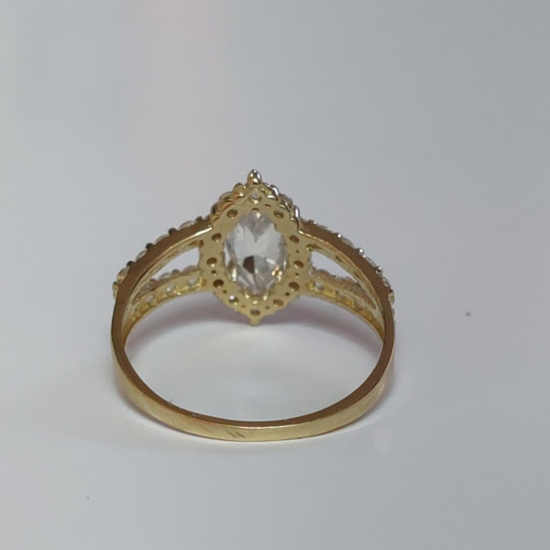ANILLO PIEDRA OVALO 14K 6.5 TALLA 2.1 GR ADP 69 (NUEVO)