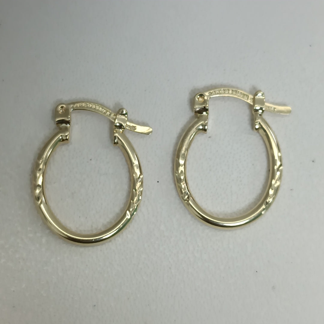 ARETES ARRACADAS LABRADAS 14K 1 GR ET 02 (NUEVO)