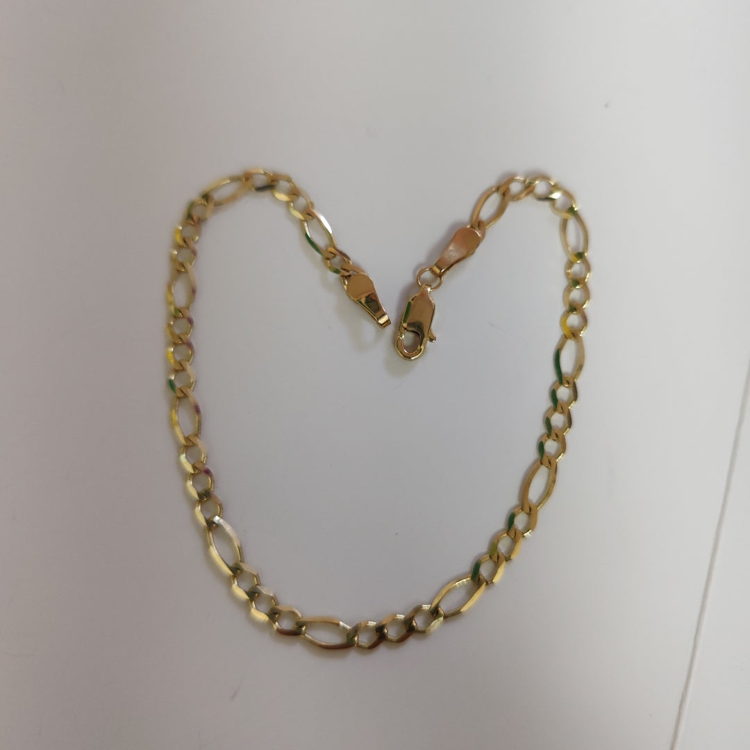 PULSERA TEJIDO 3X1 14K 21 CM 3.6 GR (NUEVO)